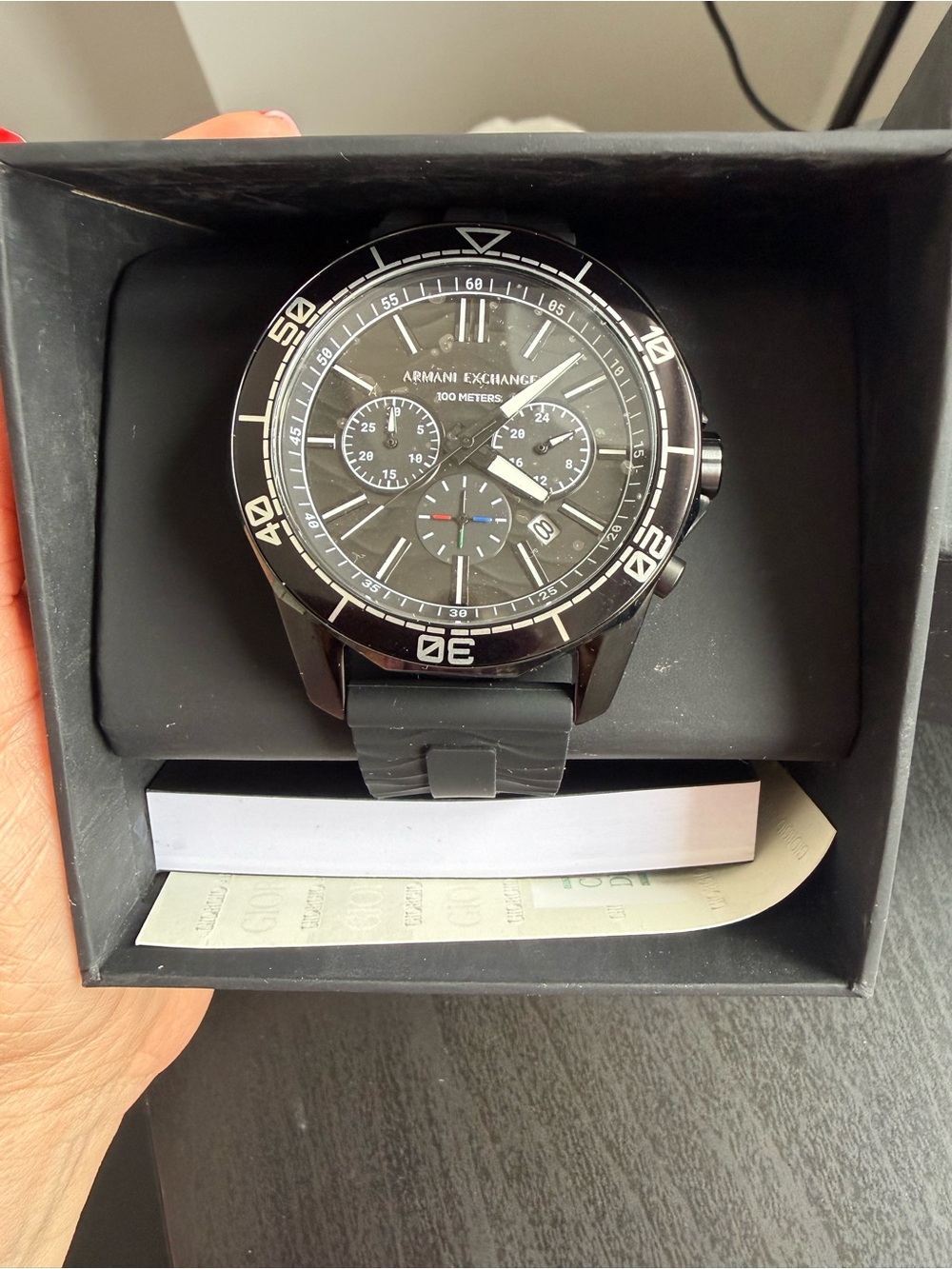 Armani Exchange Spencer Black Chronograph Men's Watch